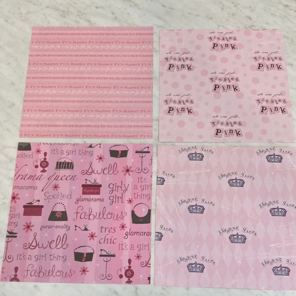 Scrapbook Paper 8x8 6x6 Plus Embellishment Sheets